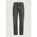 Beige Cotton Relaxed Fit Jeans