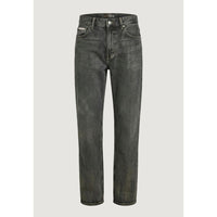 Beige Cotton Relaxed Fit Jeans