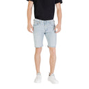 Light Blue Cotton Bermuda Shorts
