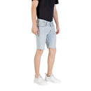 Light Blue Cotton Bermuda Shorts