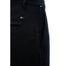 Blue Polyester Casual Pants