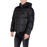 Black Polyamide Full-Length Jacket