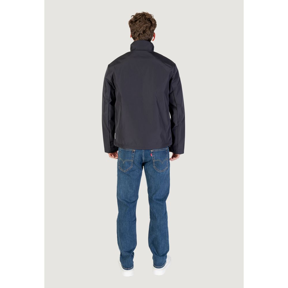Blue Polyester Shell Jacket