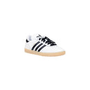 Black And White Artificial Leather Athletic Sneakers
