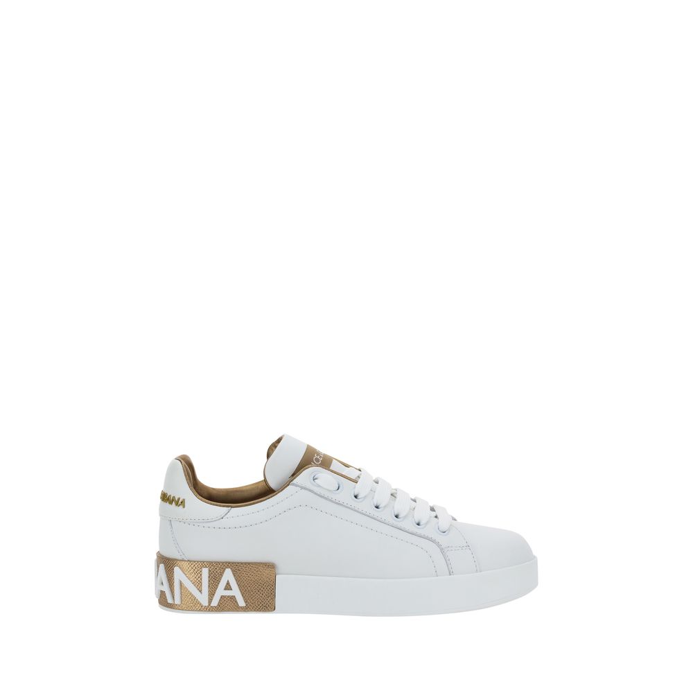 White Calf Leather Bos Taurus Low Top Sneakers