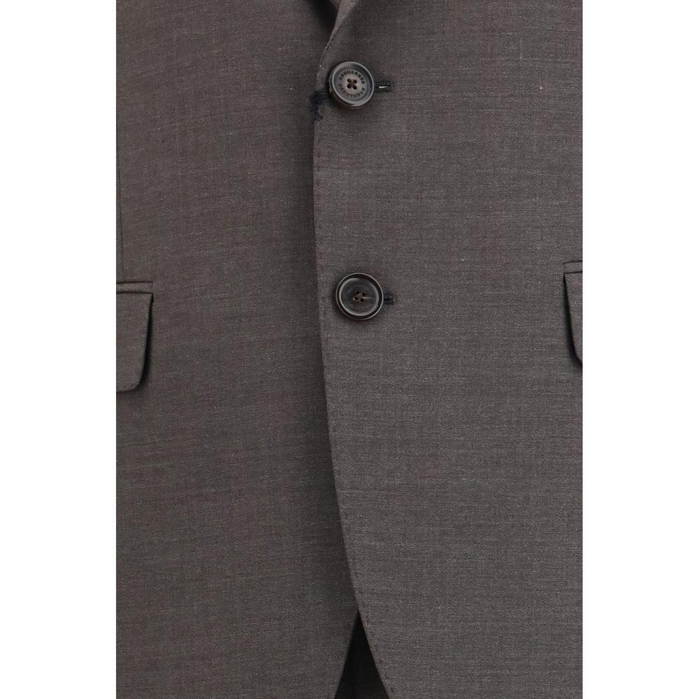 Gray Fleece Wool Two-Piece Suit