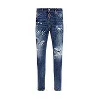 Blue Cotton Slim Fit Jeans