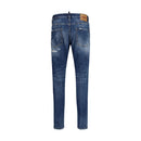 Blue Cotton Slim Fit Jeans