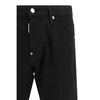 Black Cotton Slim Fit Jeans