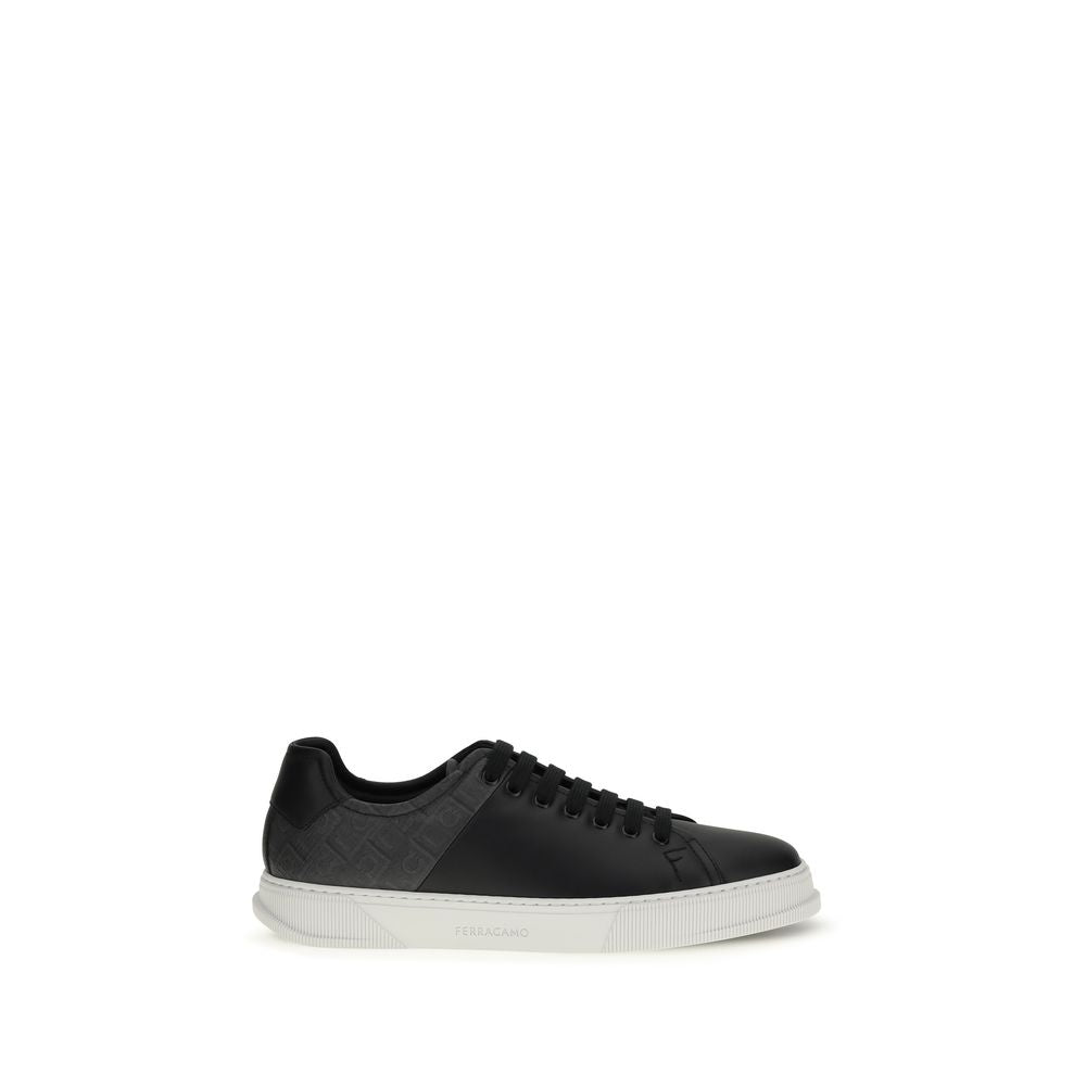 Black Calf Leather Bos Taurus Low Top Sneakers