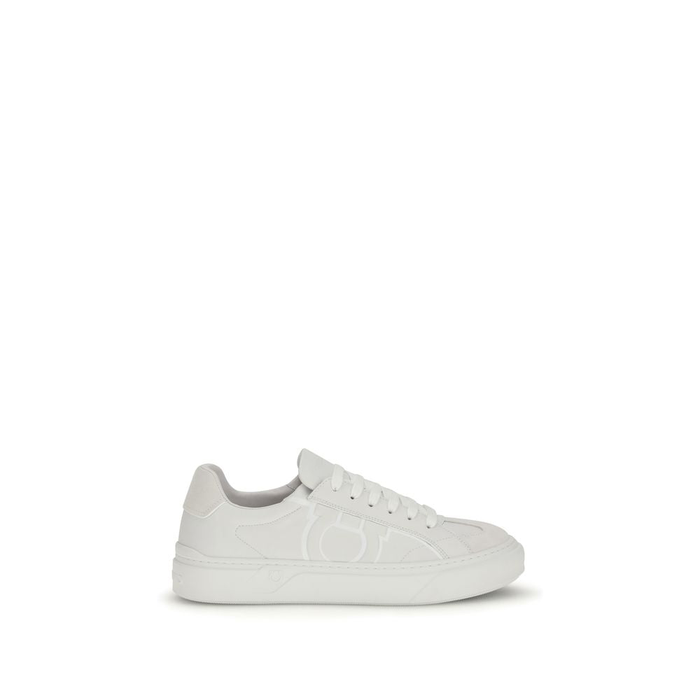 White Calf Leather Bos Taurus Sneakers