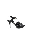 Black Calf Leather Bos Taurus Stiletto Heel Sandals
