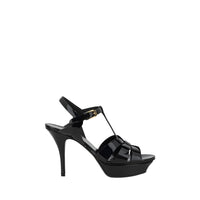 Black Calf Leather Bos Taurus Stiletto Heel Sandals