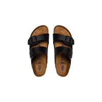 Black Synthetic Flat Sandals