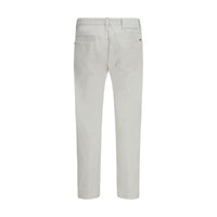 White Cotton Slim Fit Jeans