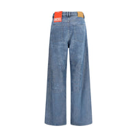 Blue Cotton Relaxed Fit Jeans