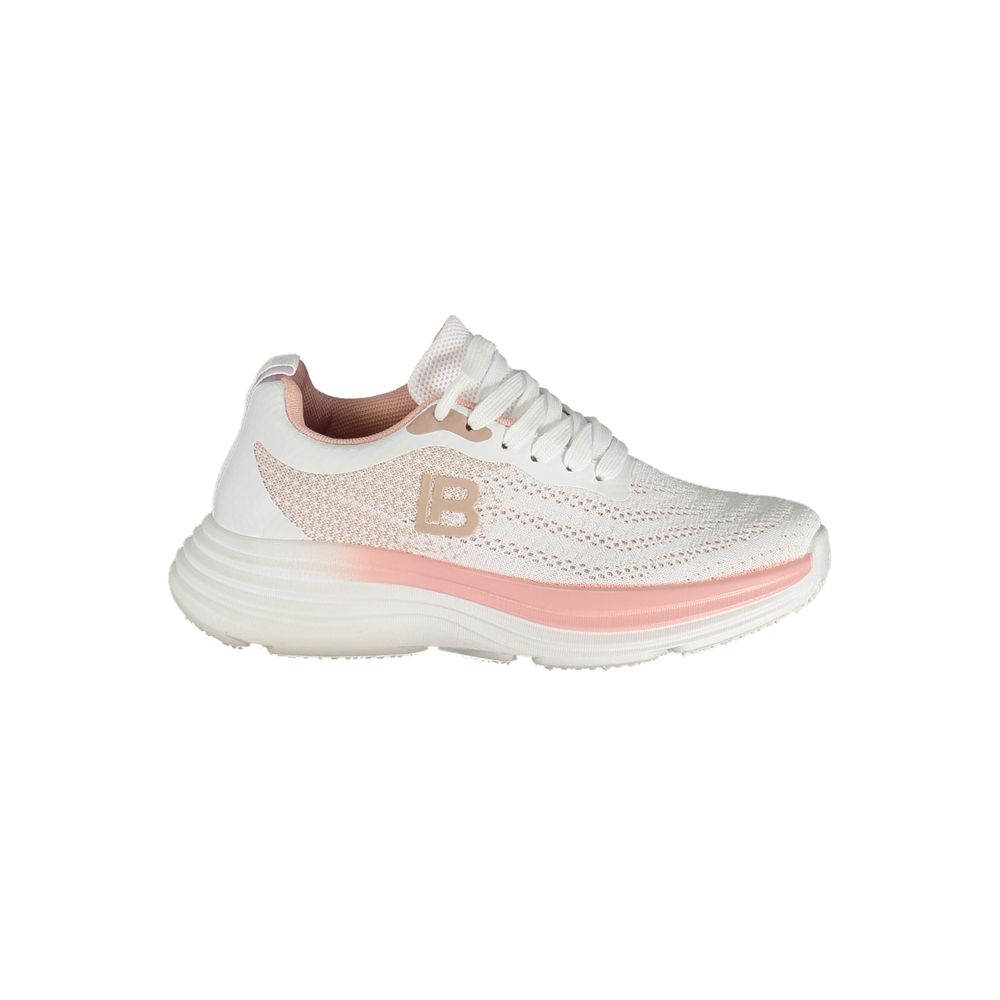 White Polyester Women Sneaker