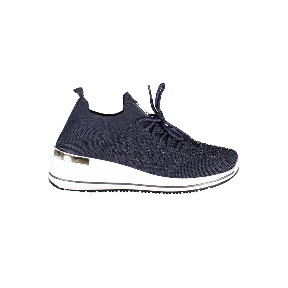 Blue Polyester Women Sneaker