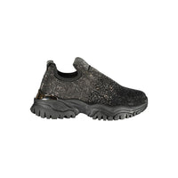Black Polyurethane Women Sneaker