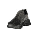 Black Polyurethane Women Sneaker