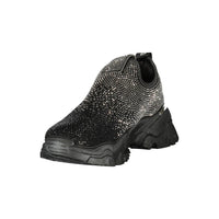 Black Polyurethane Women Sneaker