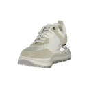 White Polyurethane Women Sneaker