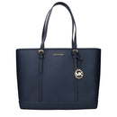 Blue Leather Shoulder Bag