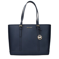 Blue Leather Shoulder Bag