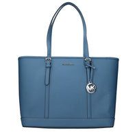 Blue Leather Shoulder Bag
