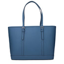 Blue Leather Shoulder Bag