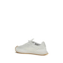 White Calf Leather Bos Taurus Athletic Sneakers