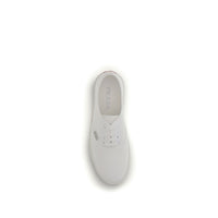 White Cotton Low Top Sneakers