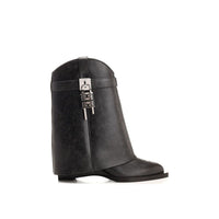 Black Leather Ankle Boots