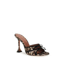 Multicolor Silk Platform Sandals