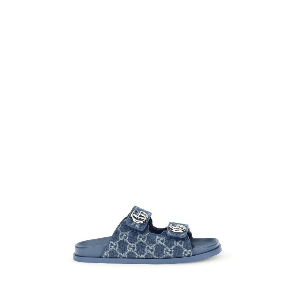 Blue Cotton Sandals