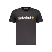 Black Cotton Men T-Shirt
