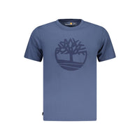 Blue Cotton Men T-Shirt