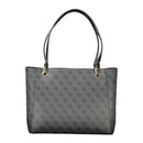 Black Polyethylene Women Handbag