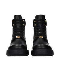 Black Leather Ankle Boots