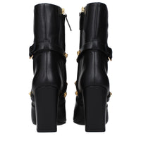 Black Leather Ankle Boots