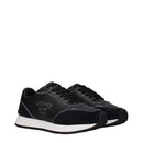 Black Leather Low Top Sneakers