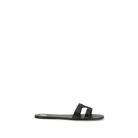 Black Calf Leather Bos Taurus Sandals