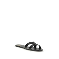 Black Calf Leather Bos Taurus Sandals
