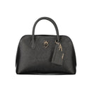 Black Polyurethane Women Handbag