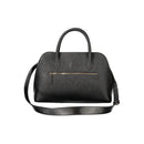 Black Polyurethane Women Handbag