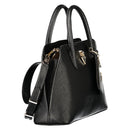 Black Polyurethane Women Handbag