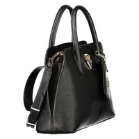 Black Polyurethane Women Handbag