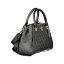 Black Polyurethane Women Handbag