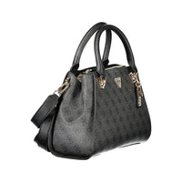 Black Polyurethane Women Handbag