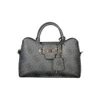 "Black Polyurethane Women Handbag"